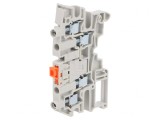 Terminal &Icirc;mbinare Șine 0,2-6mm2 2 Borne Gri 6mm, TE Connectivity