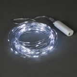 Instalatie brad Craciun Hoff, 100 LED-uri cu lumina rece, 10 m, controler, interior