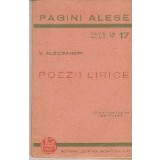 Pagini Alese, Nr. 17. Poezii Lirice - V. Alecsandri