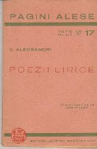 Pagini Alese, Nr. 17. Poezii Lirice - V. Alecsandri foto