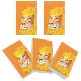 Set 5 Carnete de Buzunar Leu, 5 x 8 cm, 100 Foi Velin/Buc, Hartie 80g/mp, Brosate - Soapta Stelelor