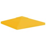 vidaXL Acoperiș Pavilion 3x3m Galben, Poliester 310g/m&sup2;, Impermeabil, 2 Niveluri