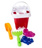 Galeata Pliabila Magic Bucket pentru Nisip 17x17x29cm, Set 6 Piese, Plastic, Varsta 3 Ani+, Fabricat in Ucraina