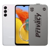 Folie de Protectie pentru Samsung Galaxy M14, TEO, Sticla Securizata ESD Antistatica, Super-X Privacy OG, Margini Negre, 0.30 mm, Transparent Inchis