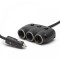 Distribuitor triplu pt. brichetă + 2x USB - negru