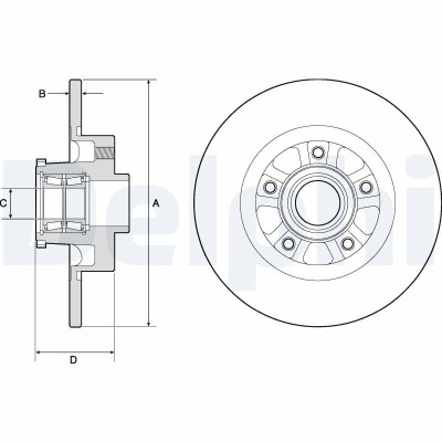 DELPHI BG9190RSC Disc frana foto