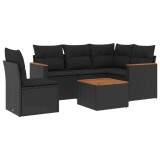 Cumpara ieftin Patio Sofa Set 6-Locuri Black