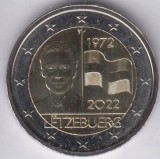 Luxemburg 2 Euro Comemorativ 2022 Drapel UNC - Moneda Aniversare 50 Ani Drapel Luxemburg - Monede Euro