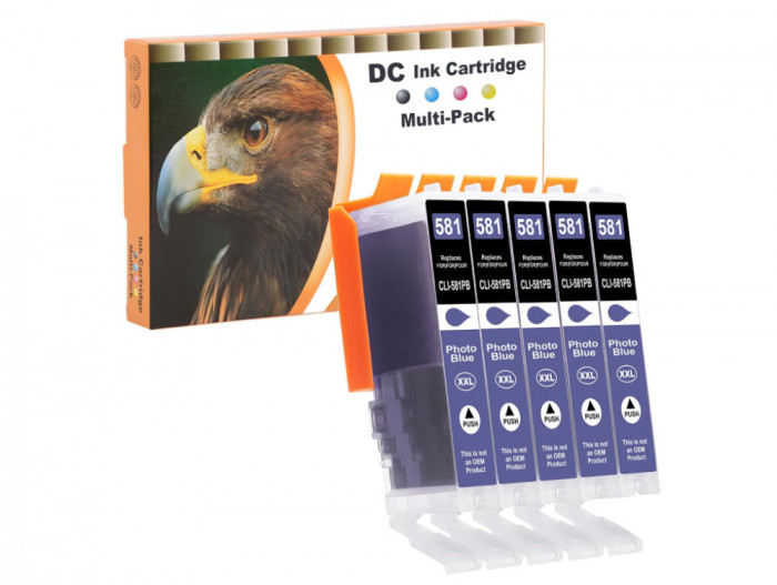Set 5 rezerve de imprimanta DC Canon CLI-581 XXL - RESIGILAT