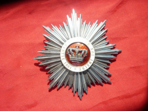 Placa de la Ordinul Coroana Romaniei ,argint si email , marcata ,  interbelica | Okazii.ro