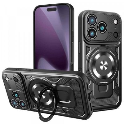 Husa pentru Apple iPhone 17 Pro, Techsuit, RuggedCam, Neagra foto
