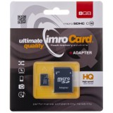 Cumpara ieftin Card Memorie microSDHC Imro, 8Gb, Clasa 10, Cu Adaptor