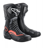 Cizme Piele Moto Alpinestars Smx-6 V2 Negru / Flourescent / Gri / Rosu Marimea 40 2223017/1130/40