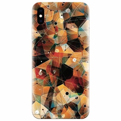 Husa silicon pentru Apple Iphone XS, Abstract Triangles Connected Lines foto