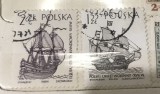 (M) Timbre serii Straine Polonia corabii, Stampilat