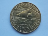 200 lire 1992 Italia-COMEMORATIVA