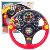 Volan interactiv pentru copii, rosu / negru, Lean 25089
