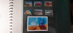 Antigua-Barbuda-Transport,locomotive ,trenuri-serie completa si colita-nestampilate MNH (T1)