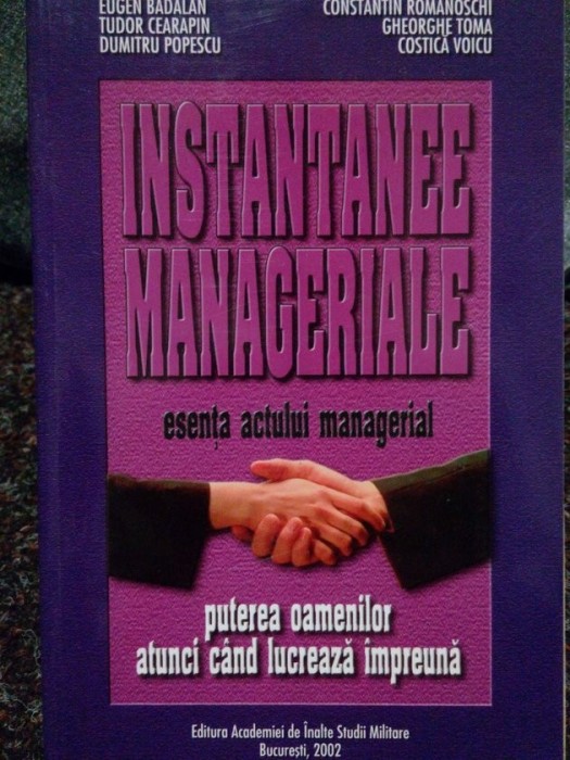 Eugen Badalan - Instantanee manageriale (Editia: 2002)