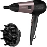 Uscator de par PowerLine CV5940F0, 2100W, functie Effiwats, invelis cashmere keratin, tehnologie Ionic booster, negru/roz, Rowenta