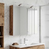 vidaXL Dulap cu oglindă pentru baie Lemn vechi 80 x 14.5 x 70 cm 889117