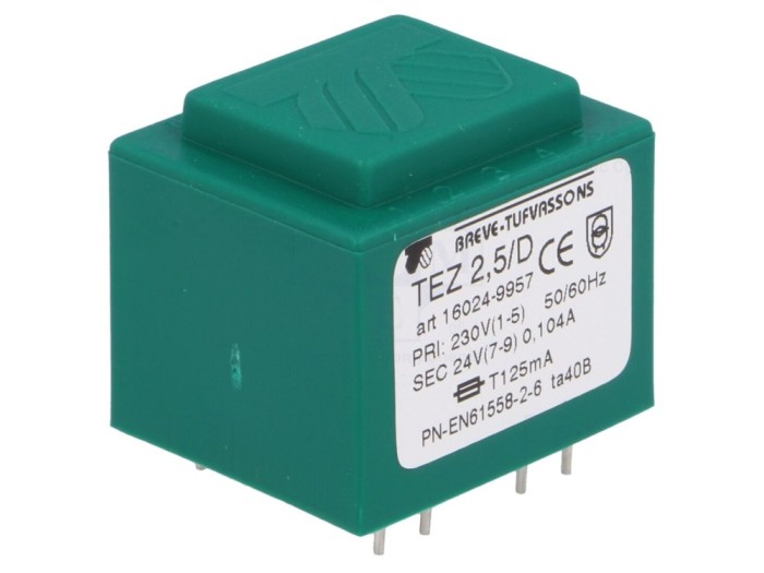 Transformator &icirc;ncapsulat 2,5VA 230V 24V PCB