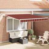 vidaXL Cortina Retractabilă Portocalie și maro 300 x 250 cm 3329940