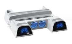 Cooler PS5, sistem racire consola multifunctionala DOBE, Compatibil cu Playstation 5 cu si fara CD, ALB