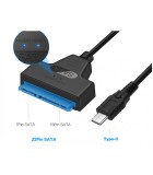 Convertor USB Type C - SATA 22 pini max 6TB HDD 2.5 si SSD, Generic