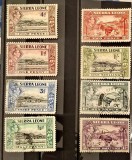 9 timbre Sierra Leone George VI &ndash; Serii definitive cu Freetown și Rice Harvesting -A85