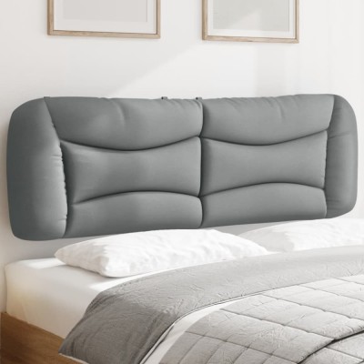 vidaXL Pernă tăblie de pat, gri deschis, 152 cm, material textil foto