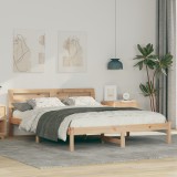 vidaXL Cadru de pat Maro 140 x 200 cm Lemn de brad solid
