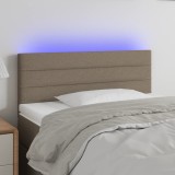 Cumpara ieftin Tăblie de pat cu LED, gri taupe, 100x5x78/88 cm, textil