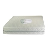 Set Saltea ortopedica, Terra Standard Spring Comfort 180x200x26cm, cu plasa de arcuri Bonell, husa detasabila tricot, hipoalergenica, fermitate mediu