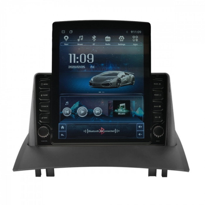 Navigatie Renault Megane 2 AUTONAV ECO Android GPS Dedicata, Model XPERT Memorie 16GB Stocare, 1GB DDR3 RAM, Display Vertical Stil Tesla 10&quot; Full-Touc