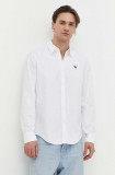 Cumpara ieftin Abercrombie &amp; Fitch camasa barbati, culoarea alb, cu guler button-down, regular