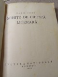 J Schițe de critică literară 1924