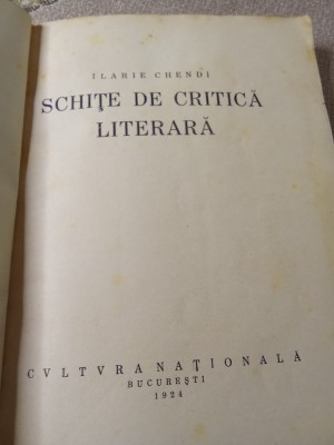 J Schițe de critică literară 1924 foto