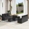 vidaXL Set de canapele pentru grădină cu pernă 9 pcs Negru Rattan poli 3362474
