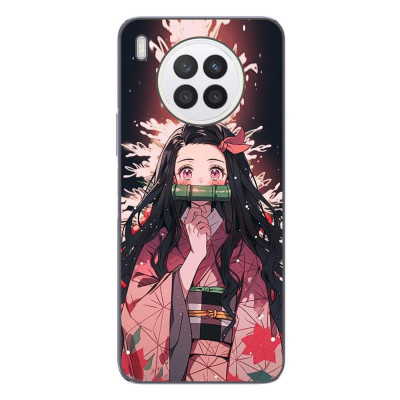 Husa compatibila cu Huawei Nova 8i Silicon Gel Tpu Model Demon Slayer Nezuko foto