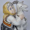 Tarancuta cu capra - Bibelou mare portelan romanesc RAR vechi, vintage