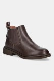 GOE ghete chelsea de piele culoarea maro, cu toc plat, SS2N4105 BROWN