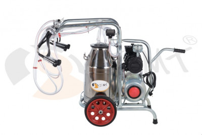 EMT. Aparat de muls oi si capre 2 posturi cu bidon din inox 25 litrii EMT 2+1 GS25 foto
