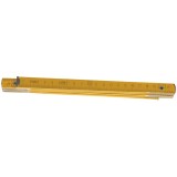 Metru de tamplarie pliabil din lemn, 1 m, galben, pentru masuratori precise