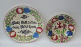 Lot de 2 farfurii decorative Villeroy and Boch pictate cu tematica religioasa