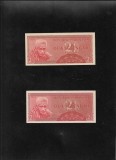 Set Indonezia 2 x 2 1/2 rupii rupiah 1954(rar) + 1956