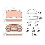 TRW set placute frana, frana disc