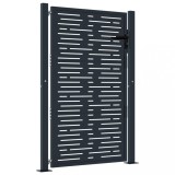Cumpara ieftin Poarta pentru gradina, antracit, 105x155 cm, otel dreptunghiuri