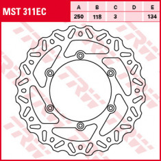 Disc frana fata TRW MST311EC - Suzuki DR - RM - Yamaha WR - YZ 125 (02-06) - WR-F - YZ-F 250 (03-15) - WR-F - YZ-F 426-450