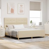 Cadru de pat, crem, 180x200 cm, textil